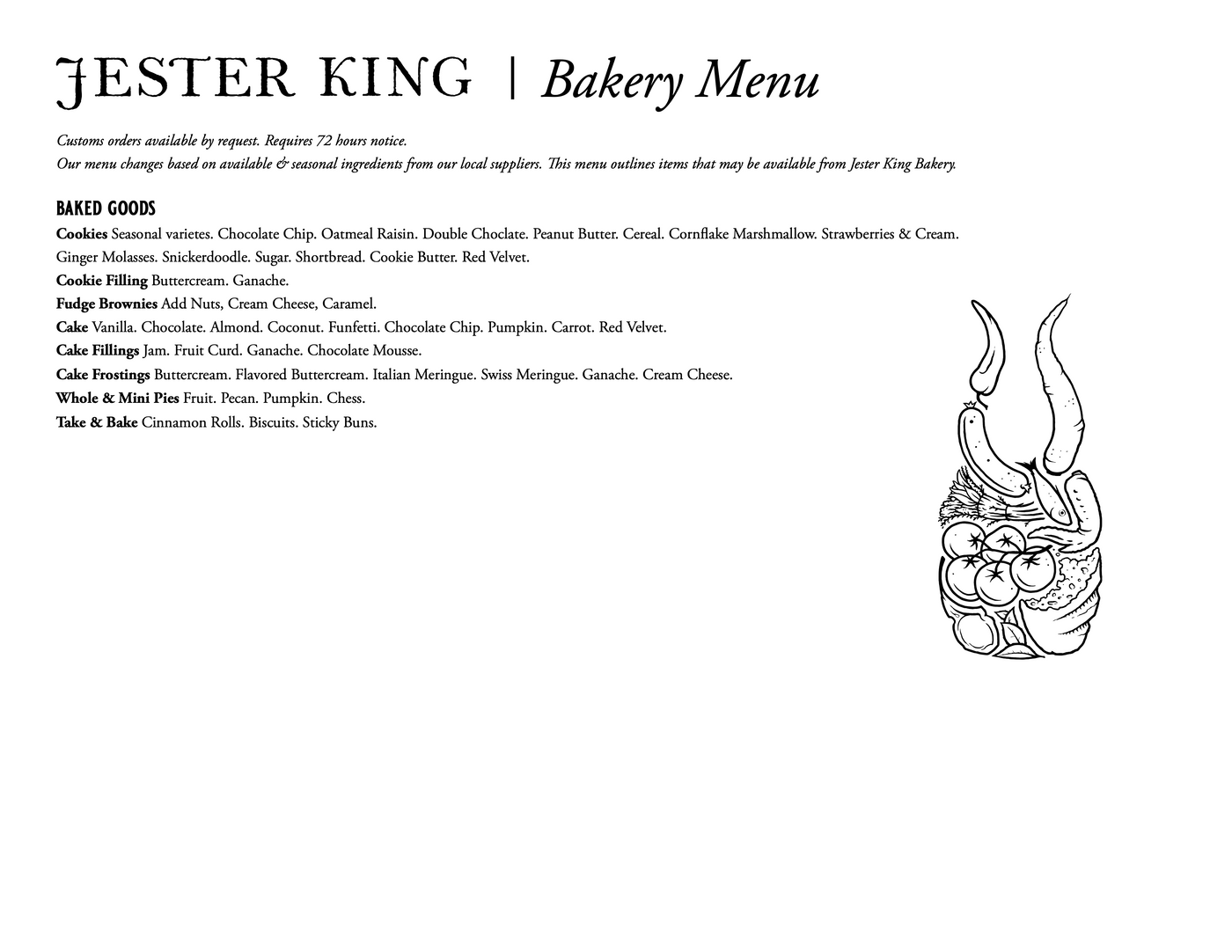 Jester King Brewery Tasting Room & Kitchen Menus